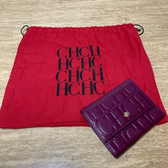 Carolina Herrera Handbags - Carolina Herrera Purple Monogram Wallet